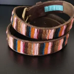Aspiga | Accessories | Aspega Beaded Leather Belt | Poshmark display picture 3